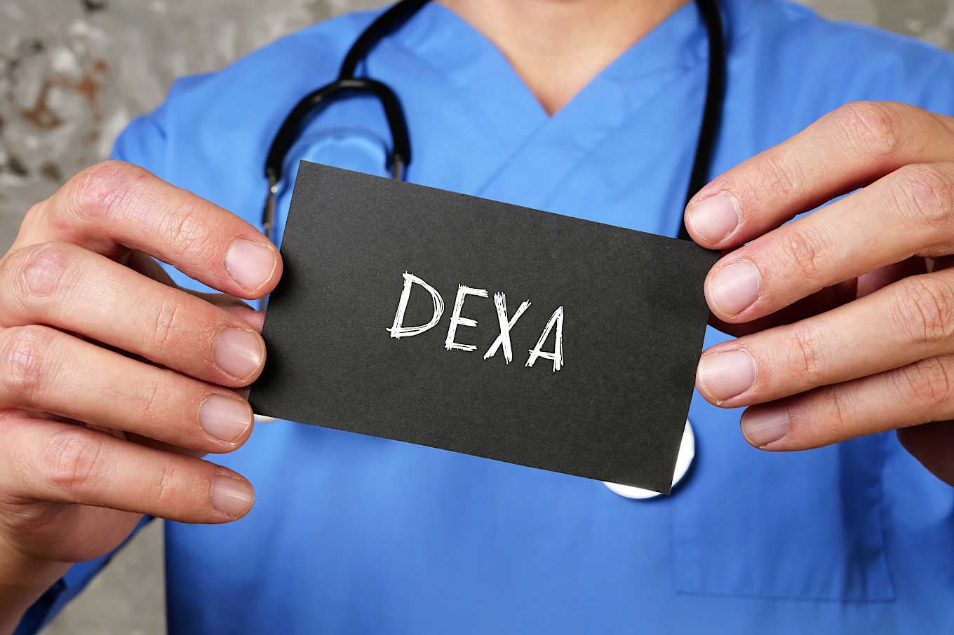 What does a DEXA scan show